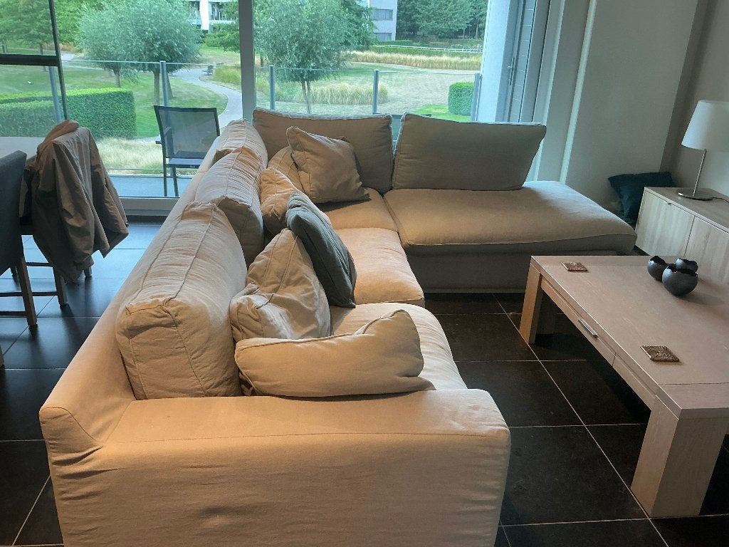 Zithoek zetel, Gebruikt, Hoekbank, 75 tot 100 cm, Stof