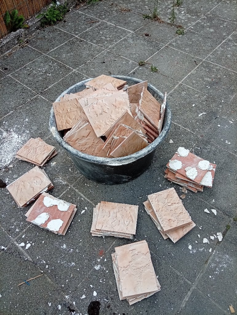 158 carrelages 20 par 15, 20 à 40 cm, Céramique, Enlèvement, Utilisé