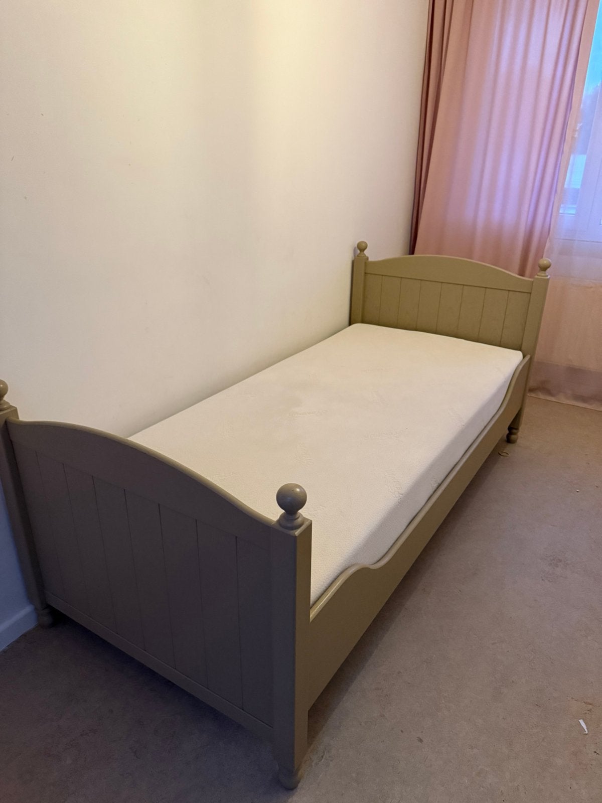 eenpersoonsbed 90x200, 85 tot 100 cm, Gebruikt, 180 cm of meer, Ophalen