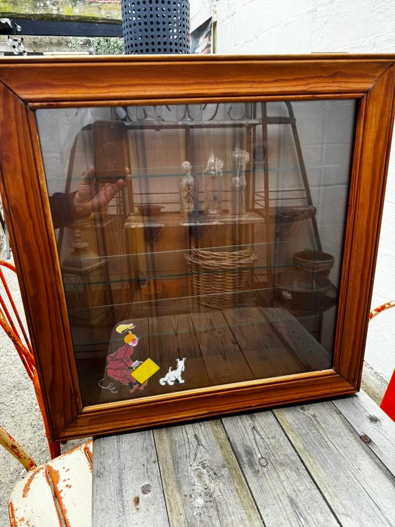 Kuifje verzamel vitrine kastje, Ophalen, Kuifje, Zo goed als nieuw