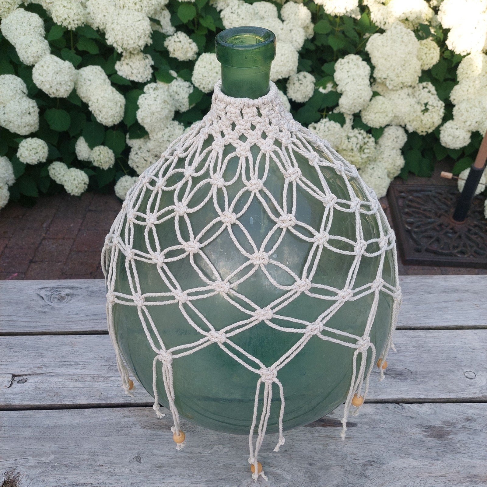 Bouteille de levure Dame Jeanne avec macramé, Enlèvement, Verre