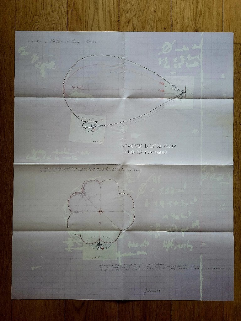 Panamarenko, Antwerpse Luchtschipbouw, Expositie affiche, Antiek en Kunst, Gesigneerd, Ophalen of Verzenden