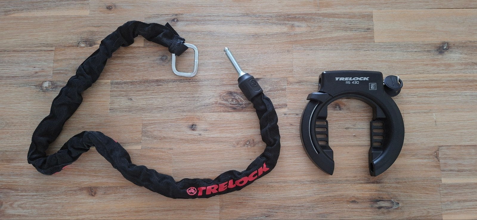 Verrou de cadre Trelock RS 430 + chaîne enfichable (approuvé, Vélos & Vélomoteurs, Accessoires vélo | Cadenas de vélo, Enlèvement