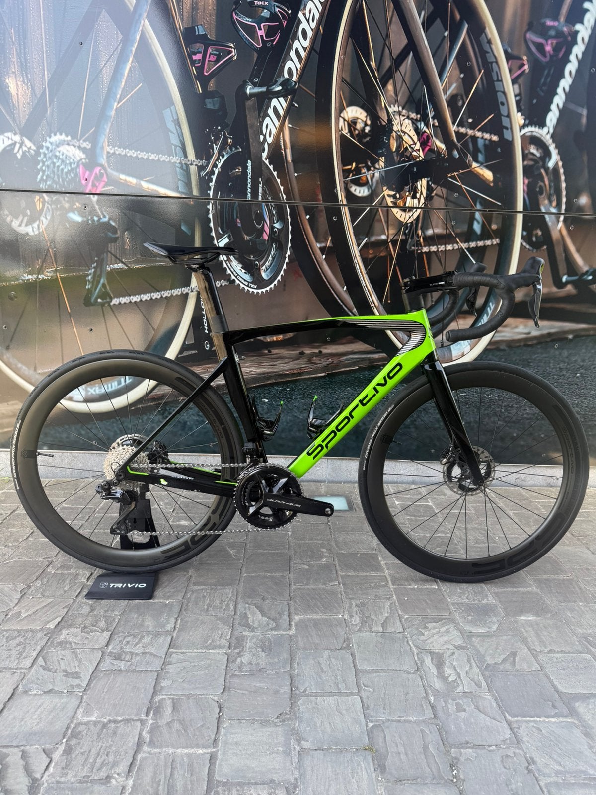 Sportivo full carbon fiets montage Shimano Dura -ace 2x 12, Enlèvement, Comme neuf, Carbone