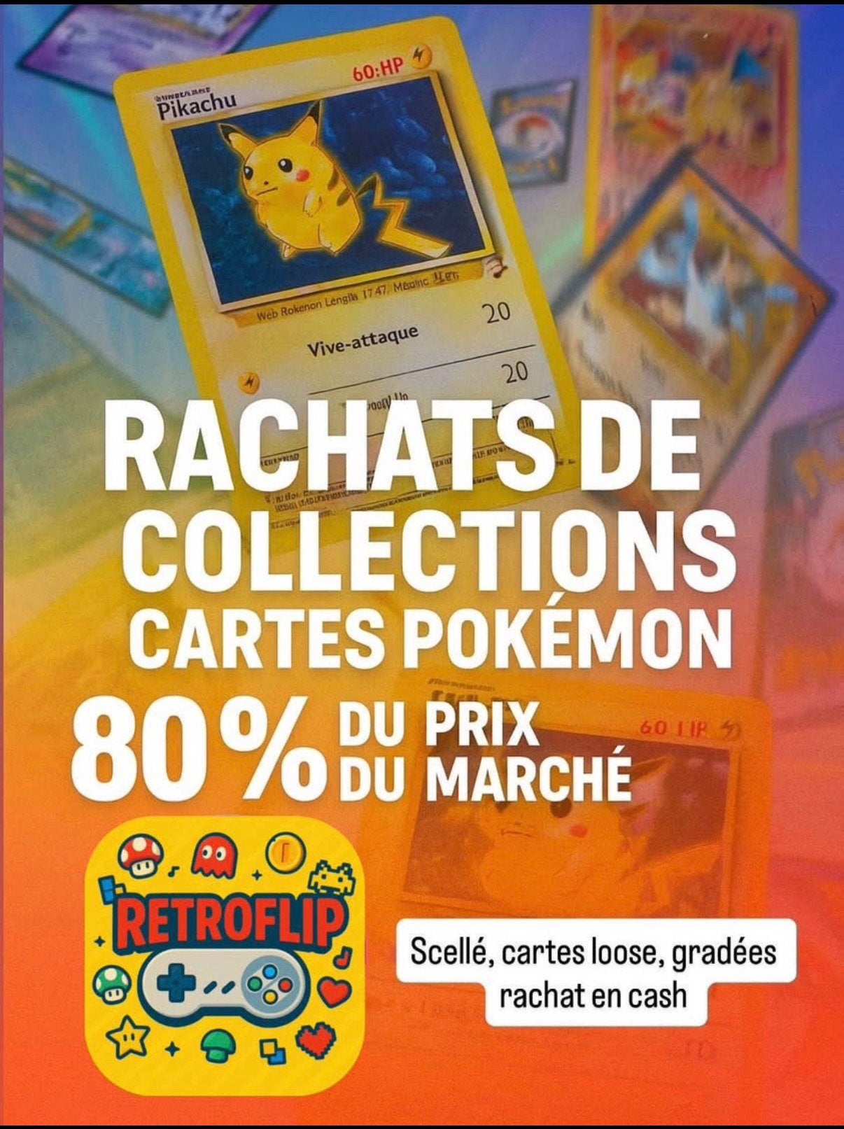 Rachats de Collections Pokémon - Scellé / Cartes, Enlèvement, Neuf, Autres types, Foil