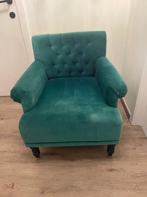 Zeteltje groen/blauwe kleur, Huis en Inrichting, Ophalen, Gebruikt, Minder dan 75 cm, Stof