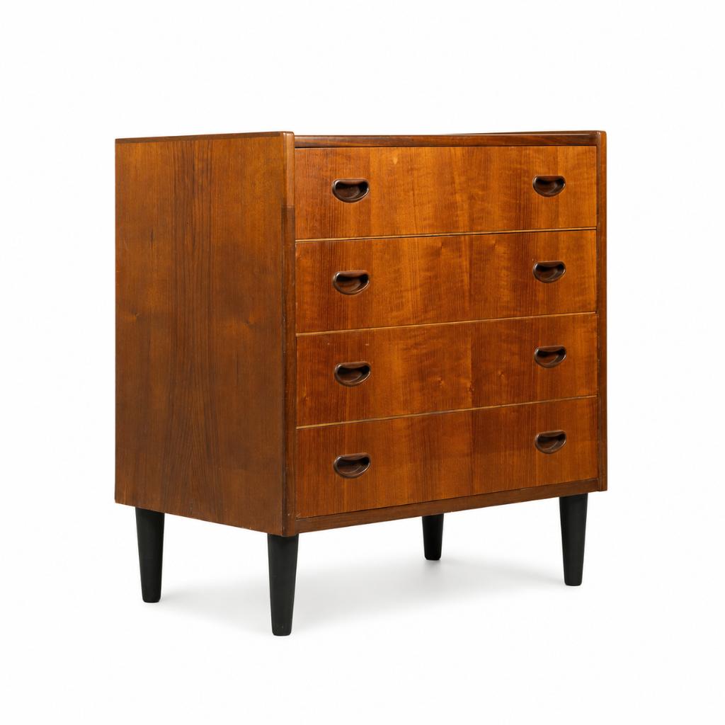 Mid century ladekast - Deens jaren 60, 25 à 50 cm, Moins de 100 cm, Vintage, Enlèvement