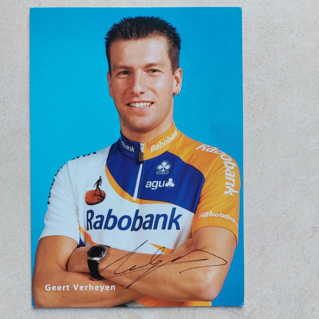 Fotokaart wielrenner Geert Verheyen, Collections, Enlèvement ou Envoi