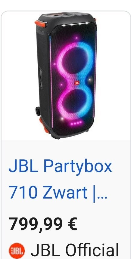 Partie box 710, Audio, Tv en Foto, 150 watt of meer, JBL, Overige typen, Ophalen of Verzenden