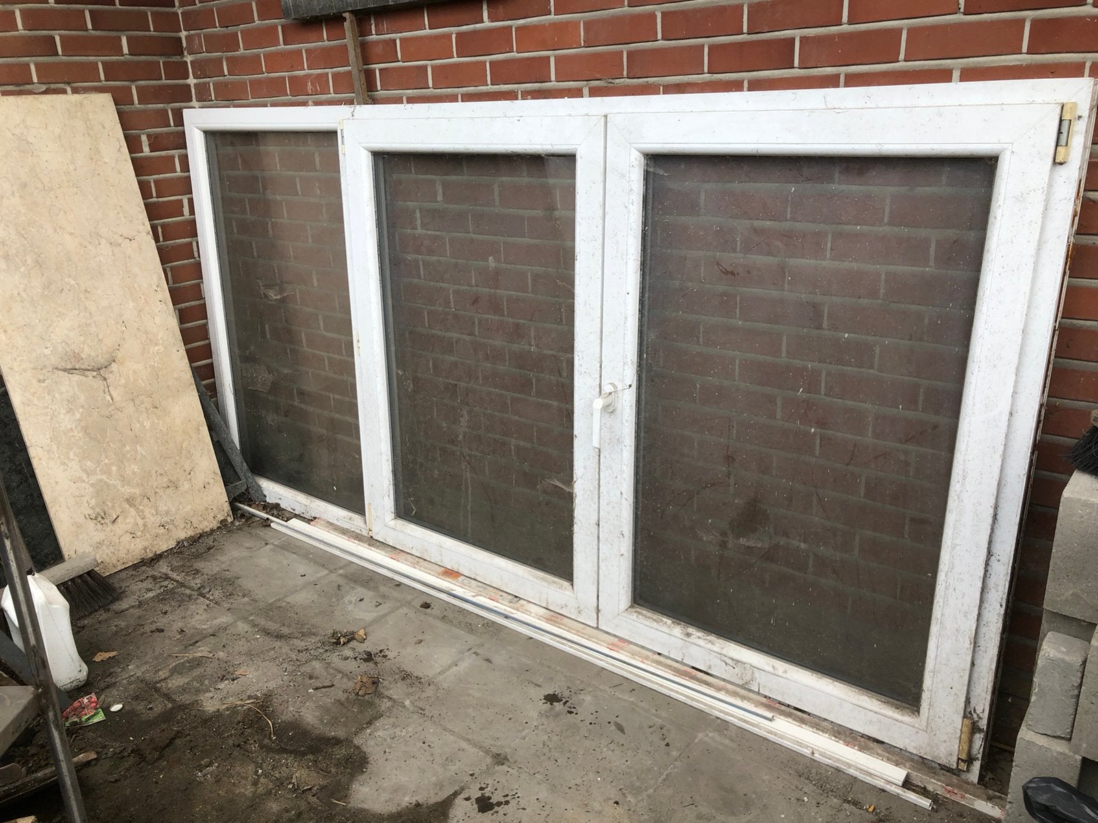 Pvc ramen dubbel glas, Ophalen, Gevelraam of Ruit, 160 cm of meer, Zo goed als nieuw