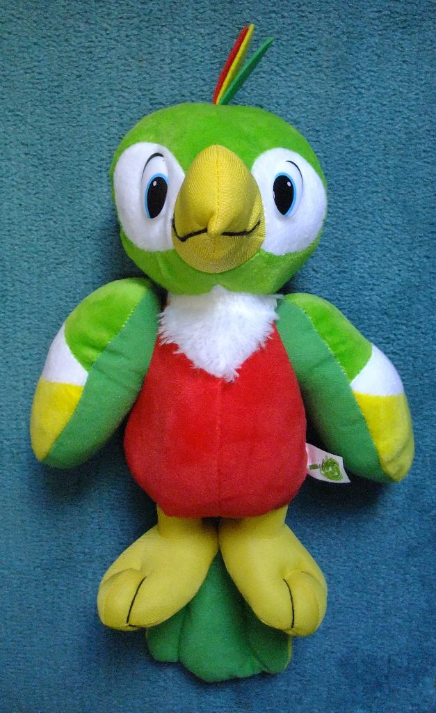 Magnifique grand perroquet en peluche - vert jaune - NEUF, Enlèvement ou Envoi, Neuf
