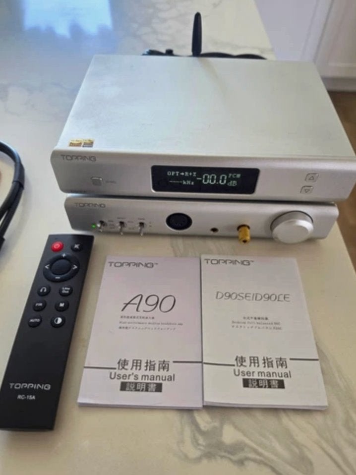 Amplificateur casque TOPPING A90 + DAC D90LE, Autres marques, Moins de 60 watts, Enlèvement ou Envoi, Stéréo