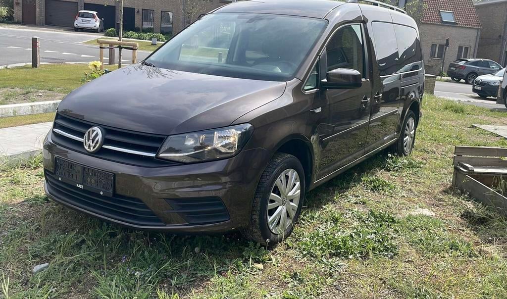 Volkswagen Caddy Maxi Lichtevracht 1,4TSI 2017 met 98300km, Autos, Boîte manuelle, Noir, 5 portes, 95 kW