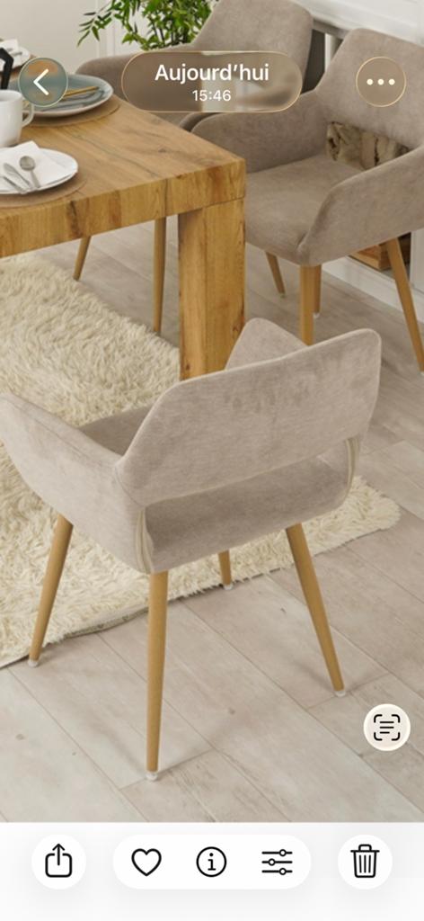 Lot de 6 chaises, Huis en Inrichting, Stoelen, Ophalen, Zo goed als nieuw, Scandinave, Stof