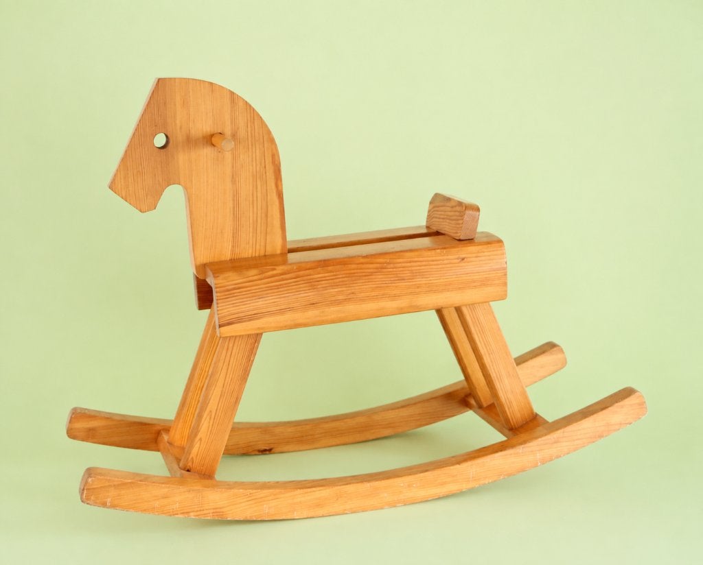 Houten vintage schommelpaard jaren 70, Kinderen en Baby's, Ophalen, Gebruikt