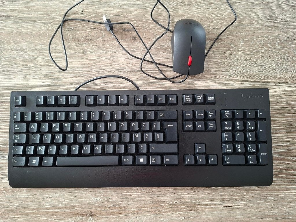 Clavier Azerty avec souris Lenovo, Enlèvement ou Envoi, Azerty, Filaire, LENOVO