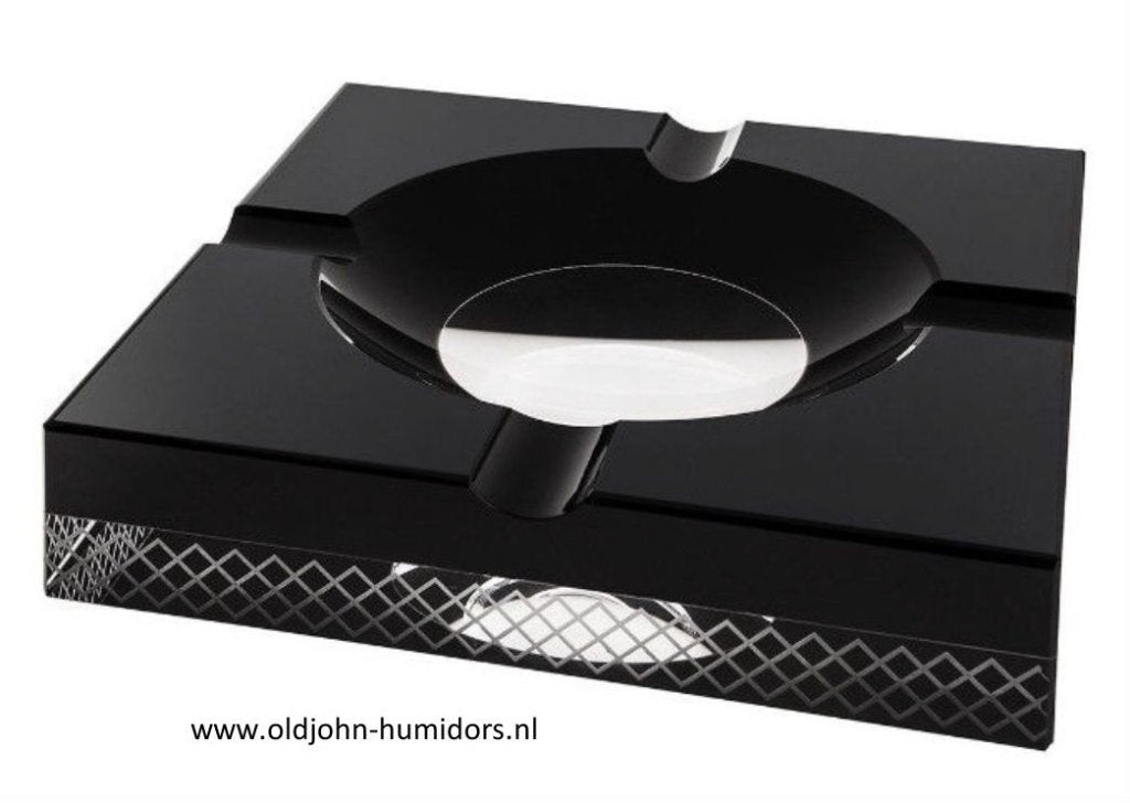 SIGAARASBAK ANGELO CRYSTAL BLACK 4 LEGGERS- 20x20x4 cm sab13, Envoi, Neuf, Cendrier