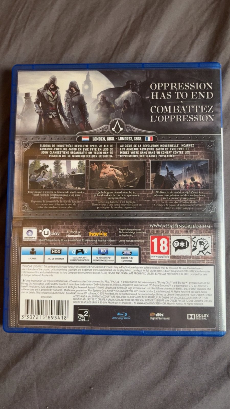 Assassin’s Creed Syndicate PS4 – Très bon état, Enlèvement, Comme neuf