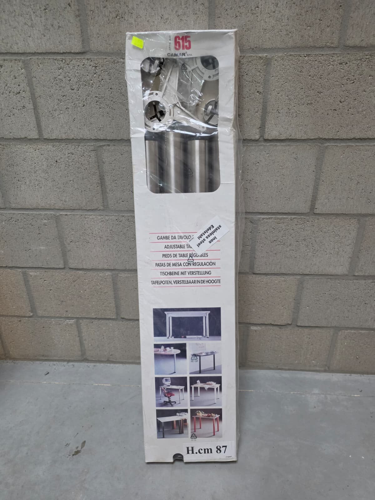 Camar RVS / Inox Tafelpoten – Verstelbaar (H 87 cm) – Nieuw, Doe-het-zelf en Bouw, Ophalen, Nieuw