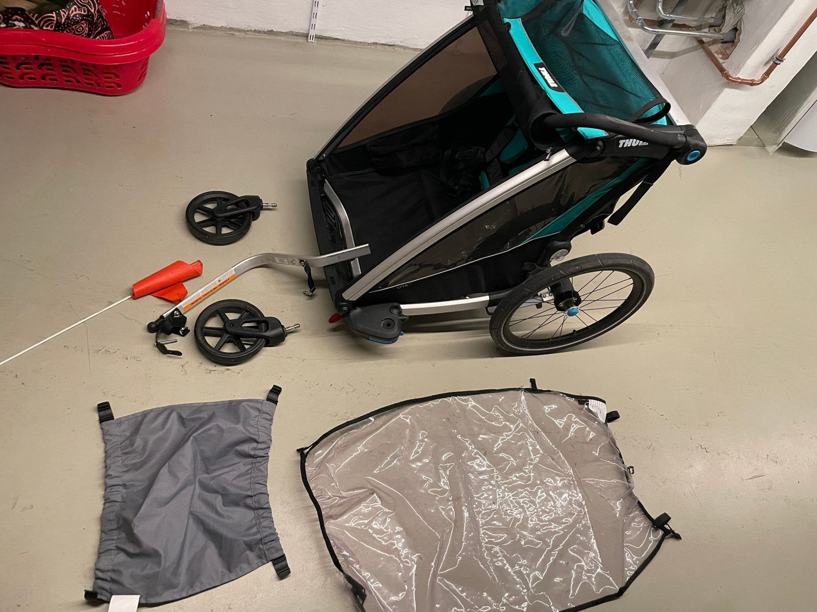 Thule Chariot Lite 2–remorque vélo double–Pack complet, Vélos & Vélomoteurs, Enlèvement, Utilisé