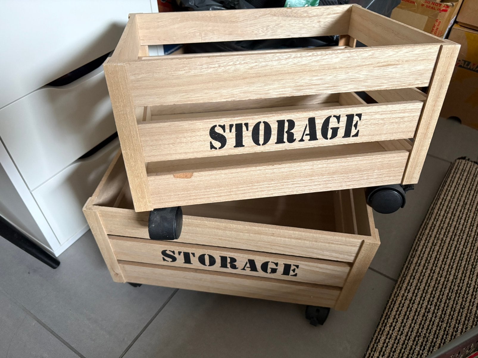 Storage kisten, Ophalen, Gebruikt