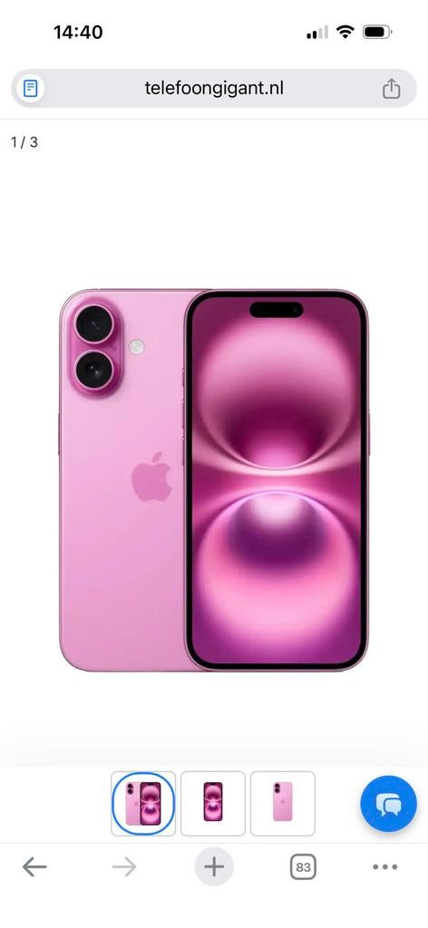 iPhone 16, Enlèvement, Comme neuf, IPhone 16