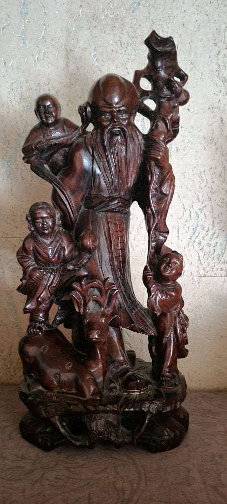 Statues en bois, Oriental, Comme neuf, Enlèvement, Bois