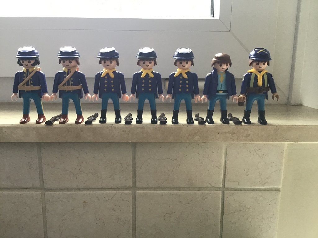 7 soldaten unie., Kinderen en Baby's, Speelgoed | Playmobil, Ophalen of Verzenden, Historisch, Figuren