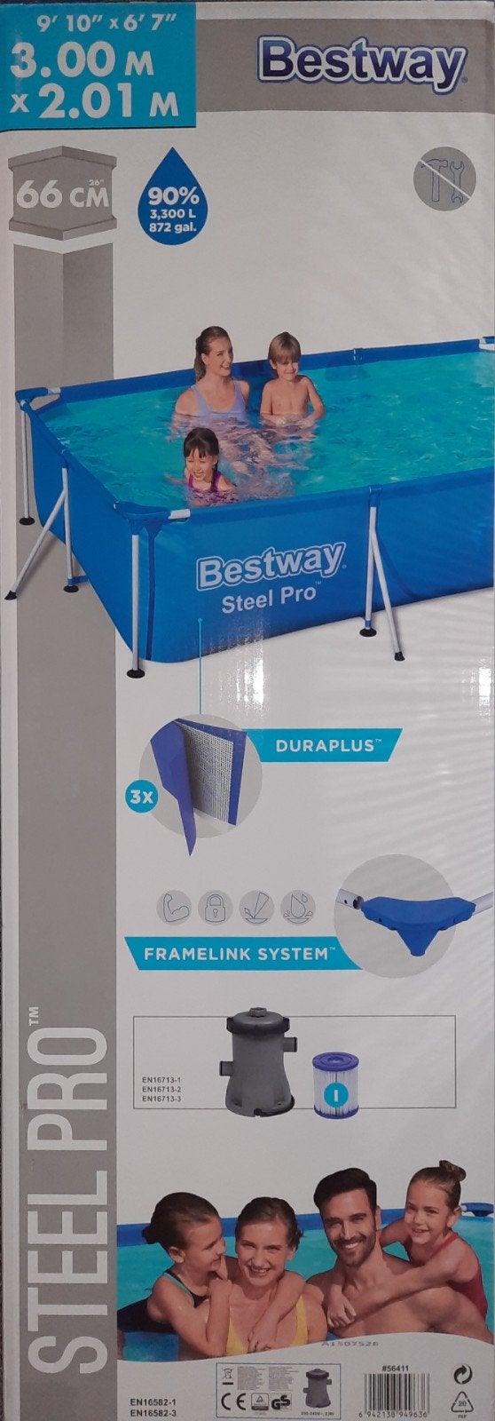 Zwembad bestway 3.00 x 2.00, Ophalen