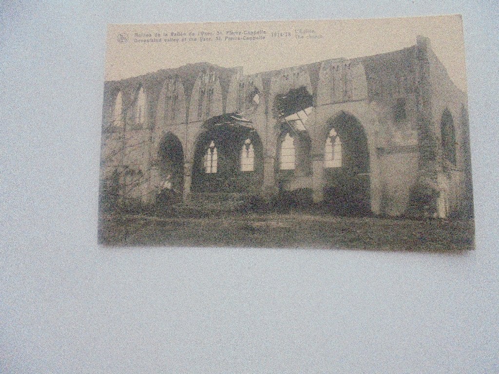 yser-st.pierre-cappelle ruines 1914-18 de kerk, Collections, Envoi, Avant 1920, Non affranchie, Flandre Occidentale