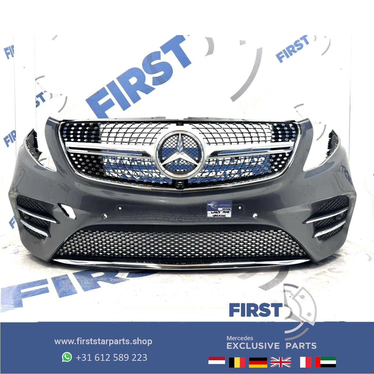 W447 VOORBUMPER V KLASSE AMG A4478851000 BUMPER COMPLEET ZWA, Utilisé, -, Avant, -