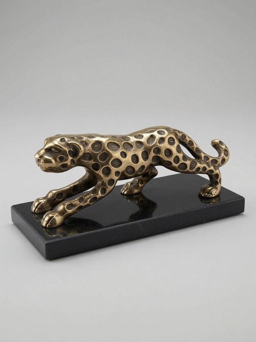 Magnifique Sculpture de Léopard en Bronze, Enlèvement ou Envoi