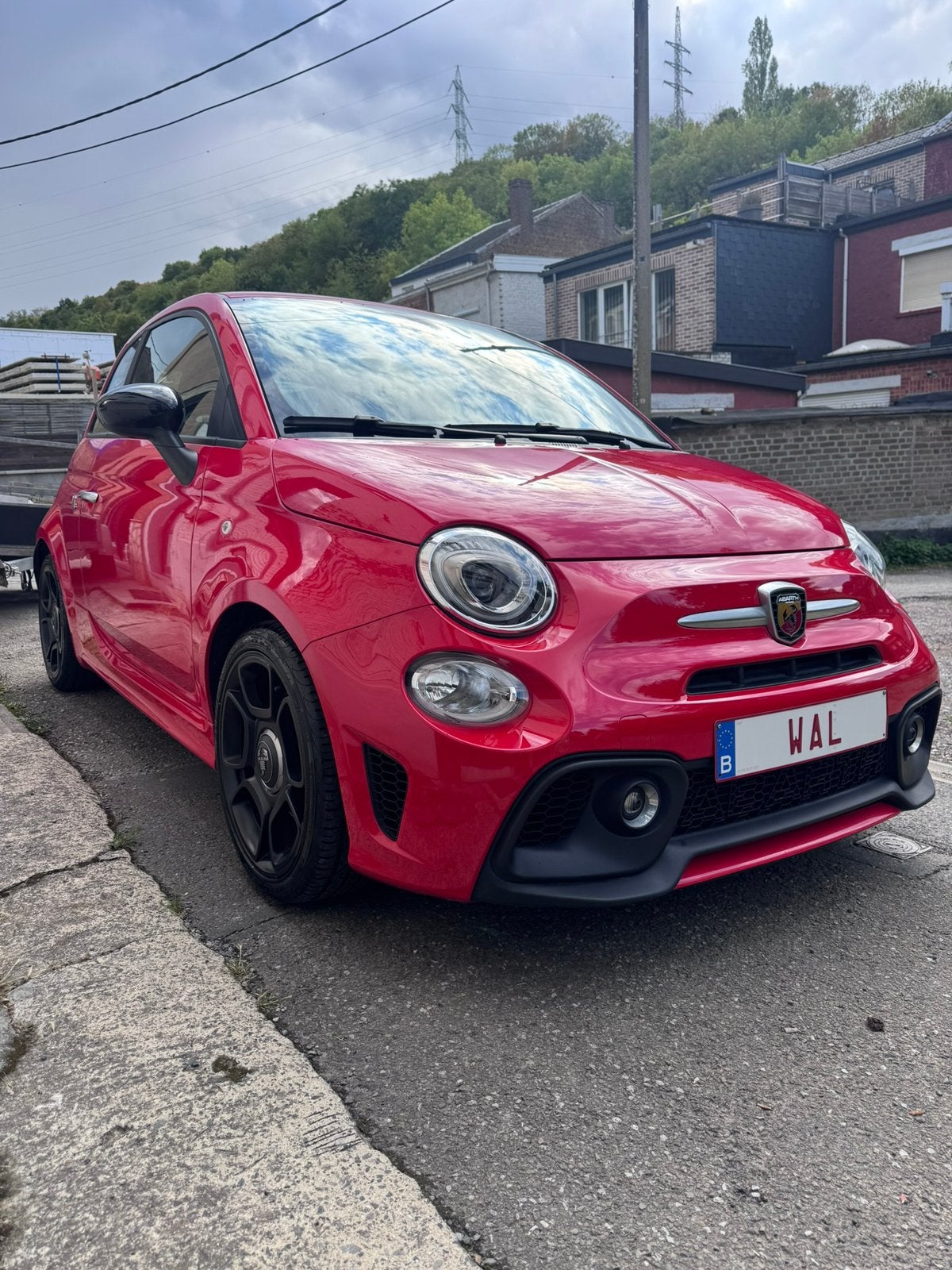 Abarth 595/ 2022/ 45MKM / 1er pro, Auto's, Zwart, Overige bekleding, Android Auto, Handgeschakeld