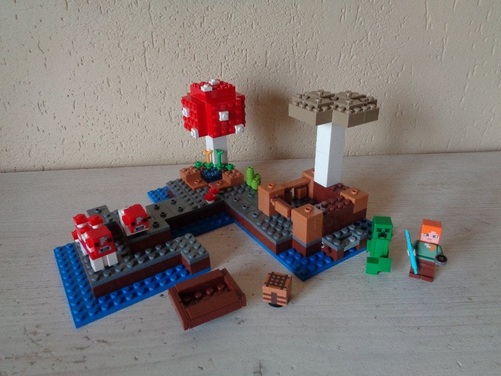 LEGO Minecraft Het Paddenstoeleiland 21129, Gebruikt, Minecraft, Lego, Ophalen of Verzenden