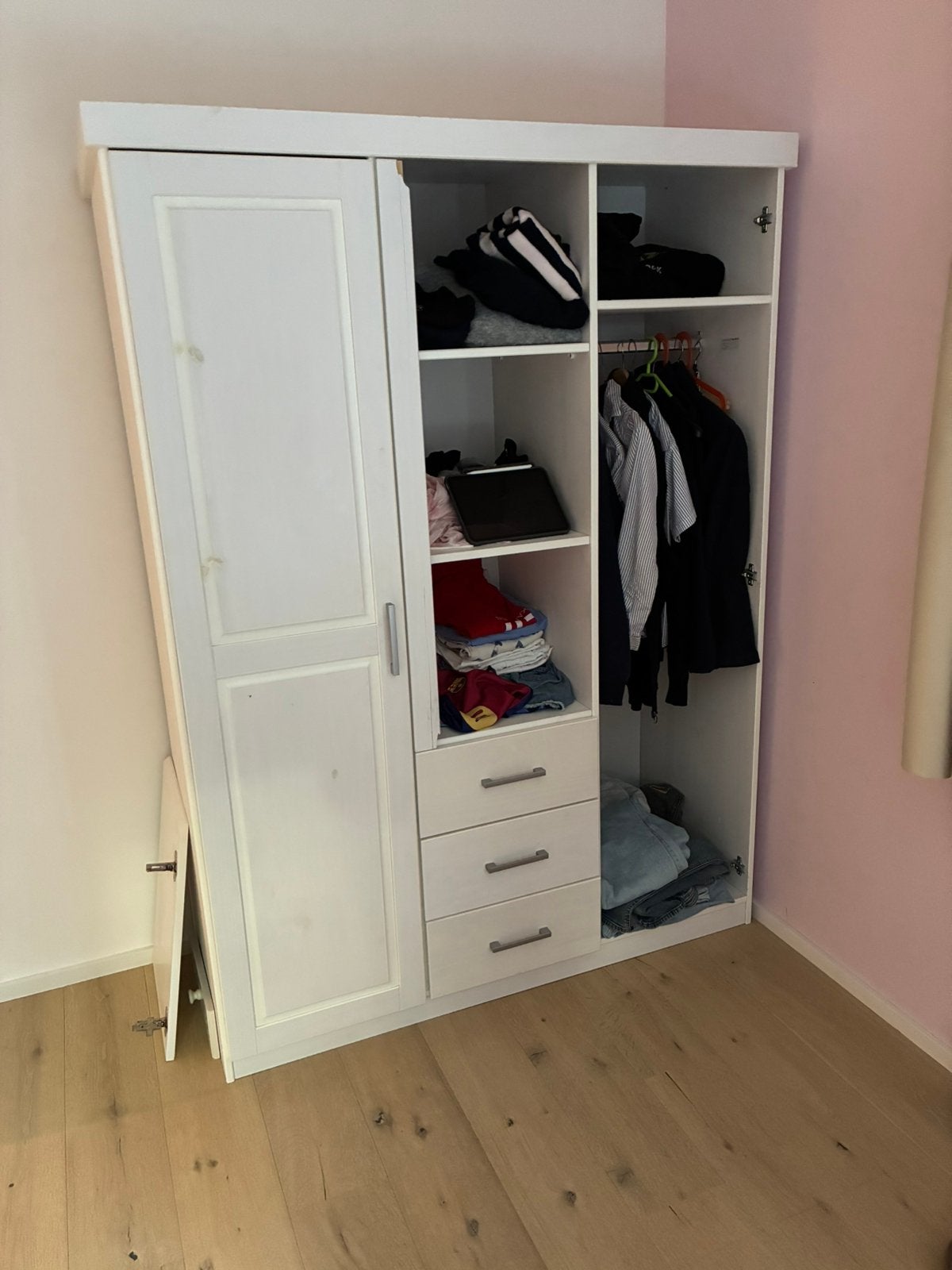 Kledingkast, Ophalen, Gebruikt, 100 tot 150 cm, Wit