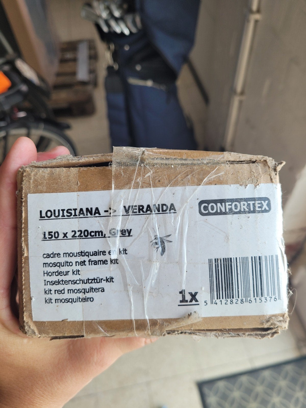 Hordeur insektendeur kit Confortex Louisiana Veranda Grijs, Enlèvement
