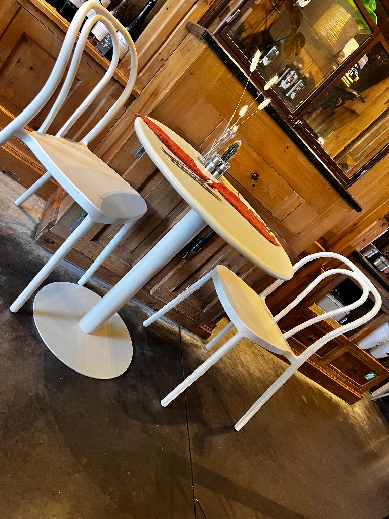 Bistro tafel met stoelen (6stuks), Huis en Inrichting, Ophalen, Rond, Tot twee personen, 50 tot 100 cm
