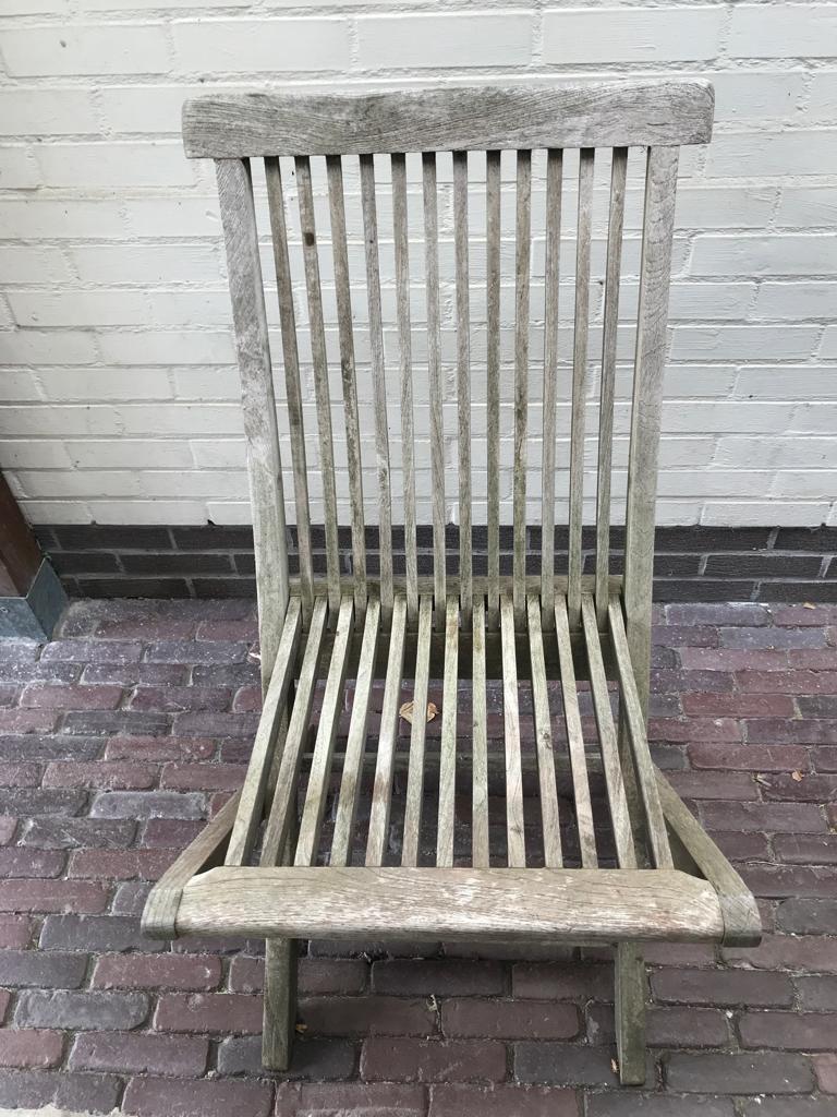 chaises de jardin en teck G&S, Enlèvement, Utilisé, Bois de teck, Pliant