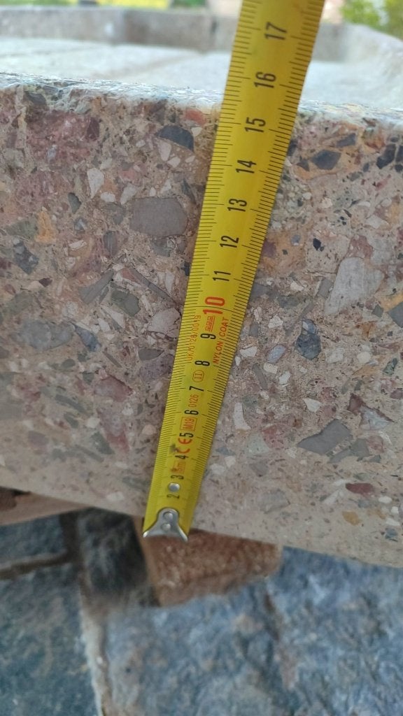 Betonnen gootsteen terrazzo, Enlèvement