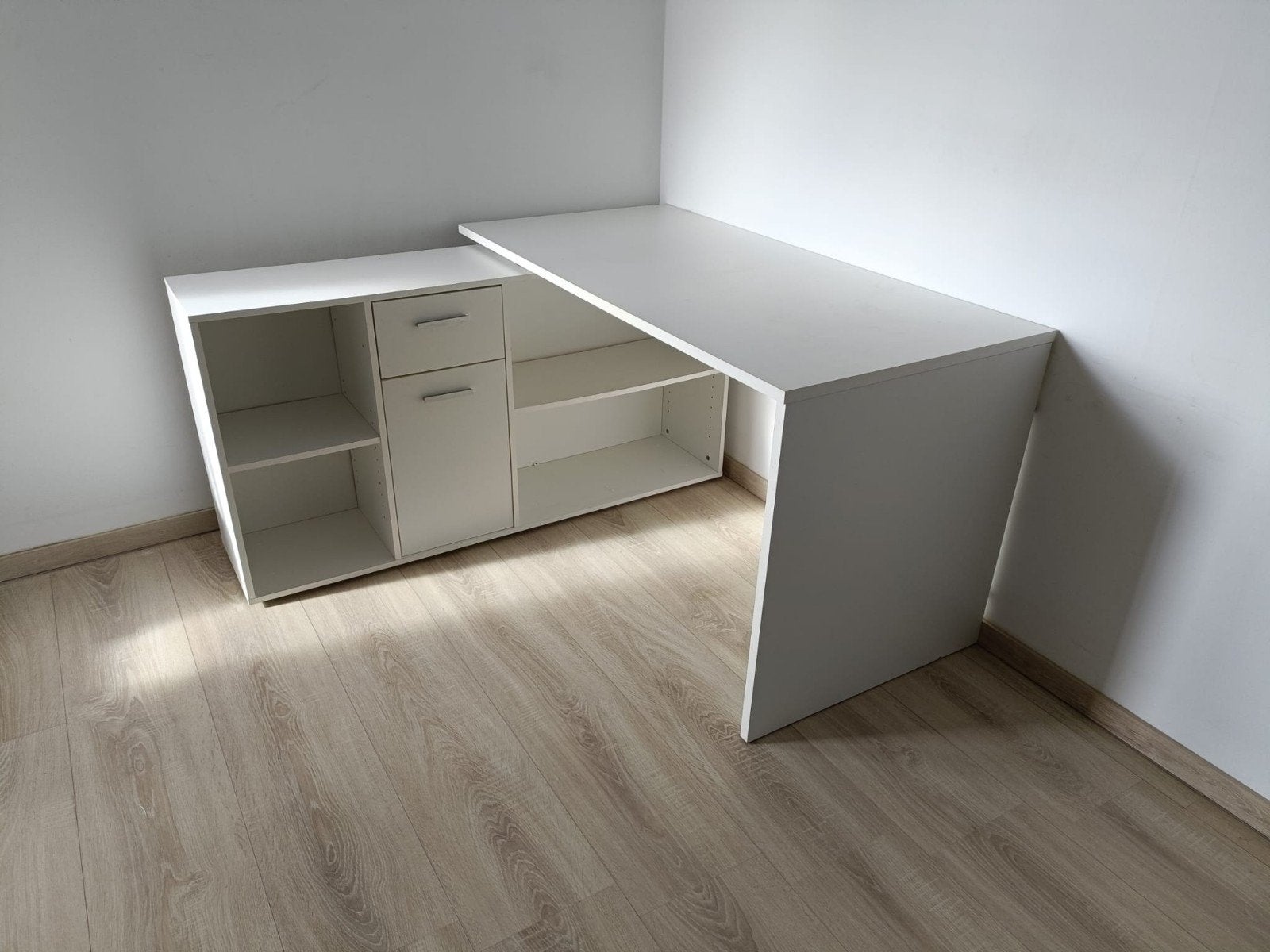 Bureau, Maison & Meubles, Enlèvement, Utilisé, Blanc, Bois