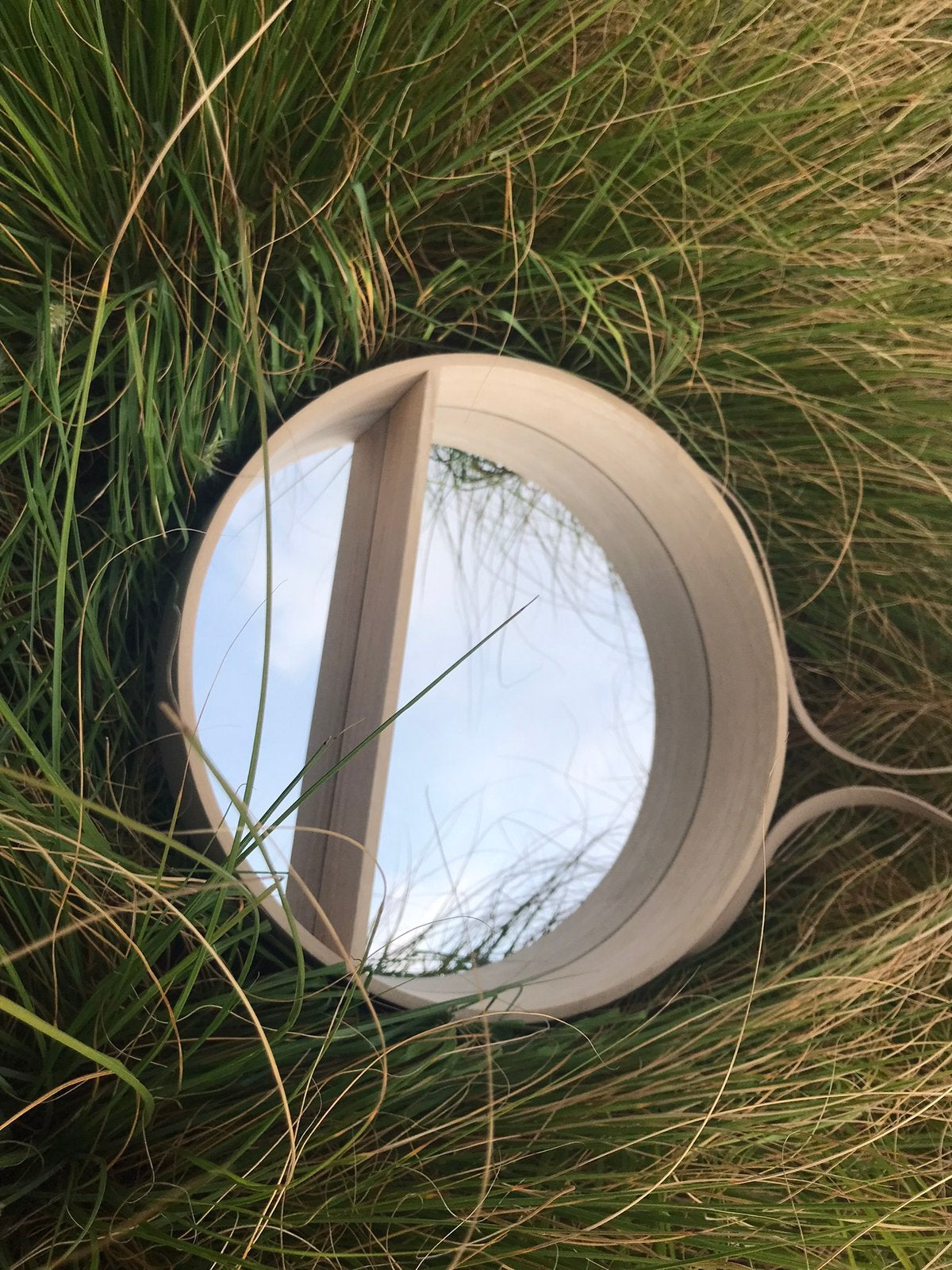 Miroir bateau en bois de bouleau 40 cm, Neuf, Moins de 100 cm, Rond, Enlèvement