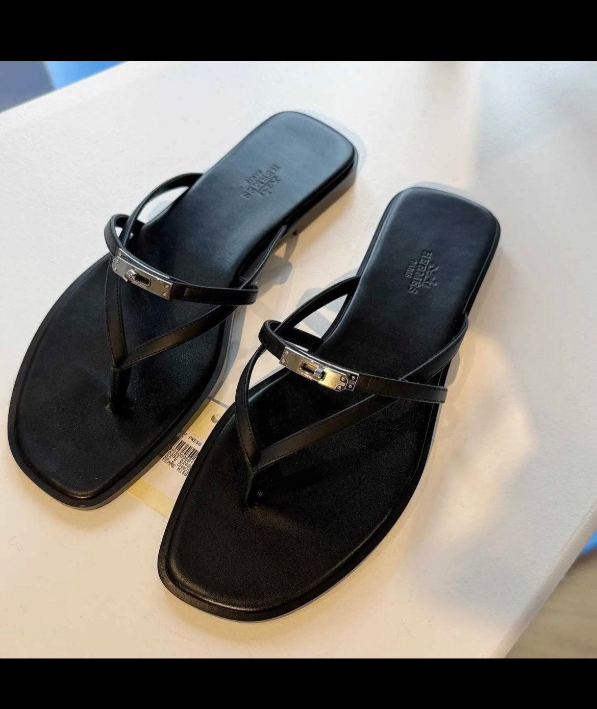 Hermes slippers, Slippers, Zwart, Nieuw, Ophalen of Verzenden
