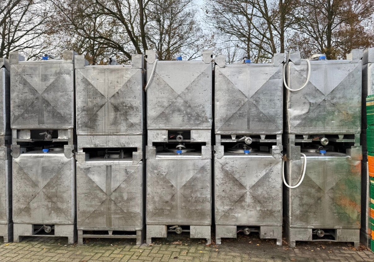 Réservoir IBC 316 en acier inoxydable, capacité -1100L, Bricolage & Construction, Enlèvement, Comme neuf