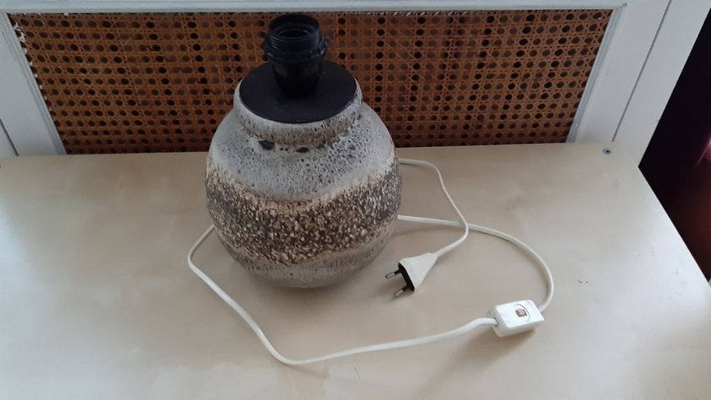 West Germany keramische lamp (zonder lampenkap), Antiek en Kunst, Ophalen