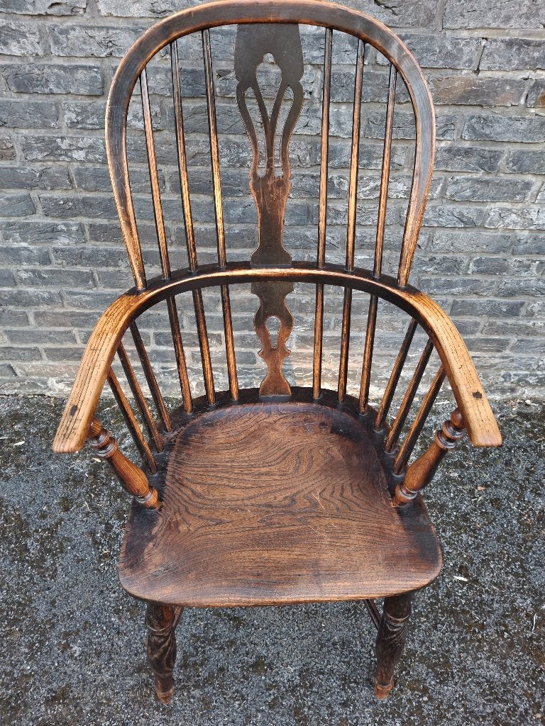 Vintage houten stoel, Vintage, Brun, Enlèvement, Utilisé