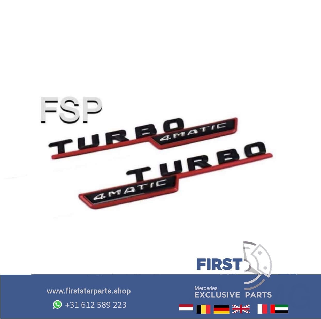 AMG 45 Turbo 4 matic ZIJSCHERM LOGO EMBLEMEN SET W176 W117 W, Utilisé, -, Avant, -