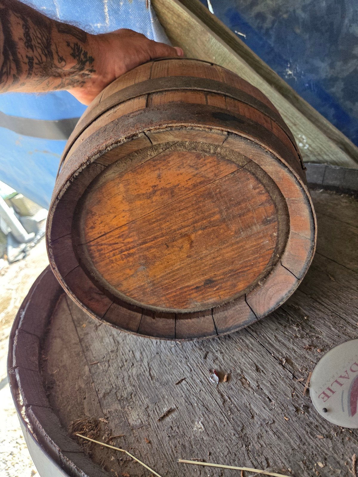 tonneaux, Enlèvement, Utilisé, Brun, Bois