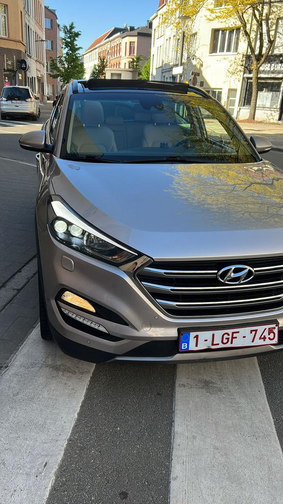 Hyundai Tucson 2016, Auto's, Beige, Leder, Bedrijf, 5 zetels
