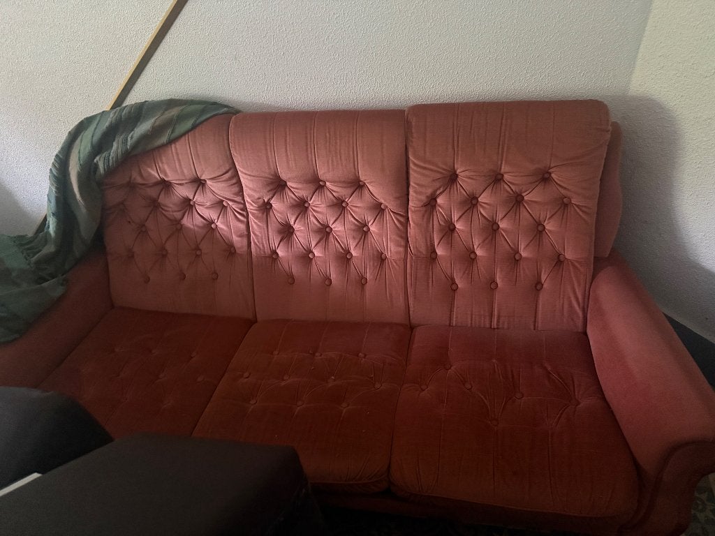 Fauteuil rose, Huis en Inrichting, Ophalen, Gebruikt, Stof, Fauteuil à donner