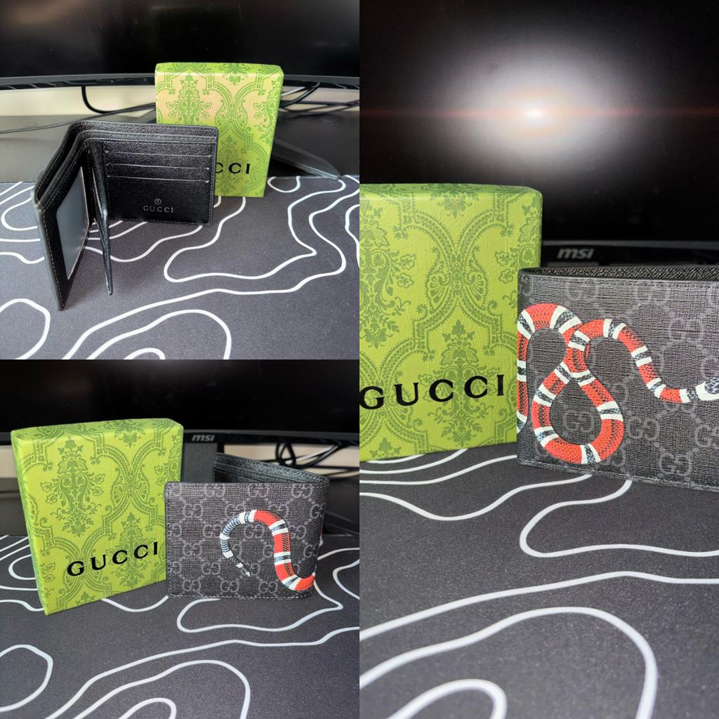 Portefeuille Gucci, Envoi, Neuf, Noir, Cuir